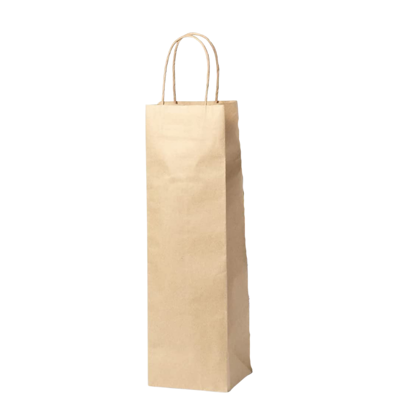 BOLSA 1 BOTELLA Kraft con asas