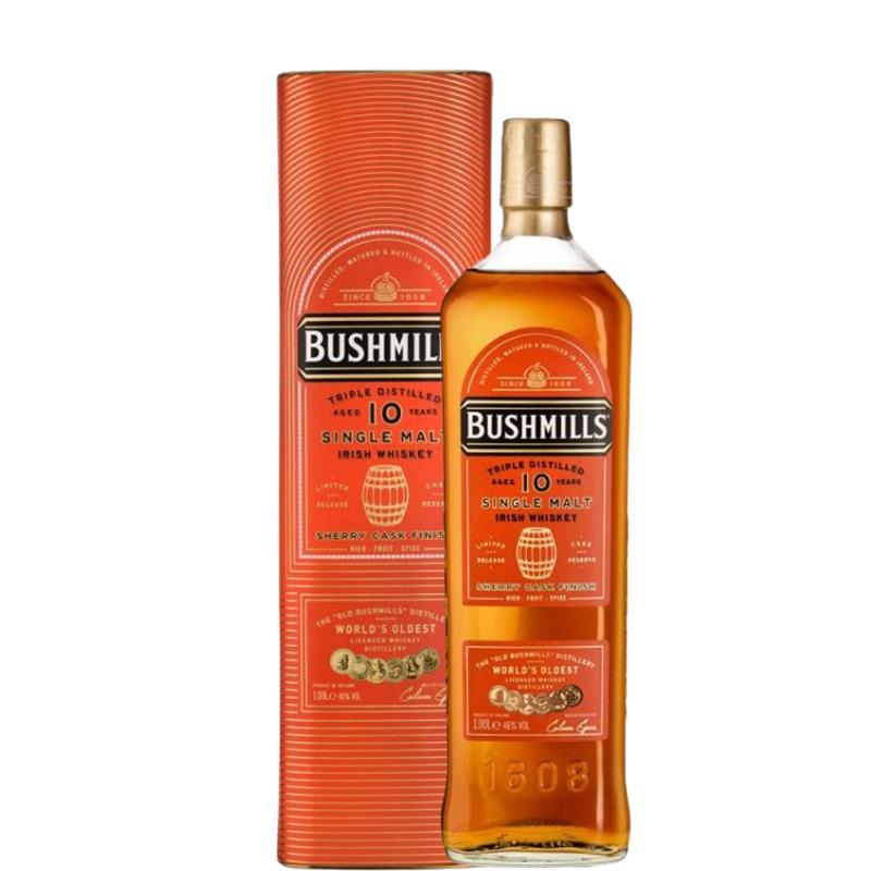 BUSHMILLS 10 Años SHERRY CASK 1L.