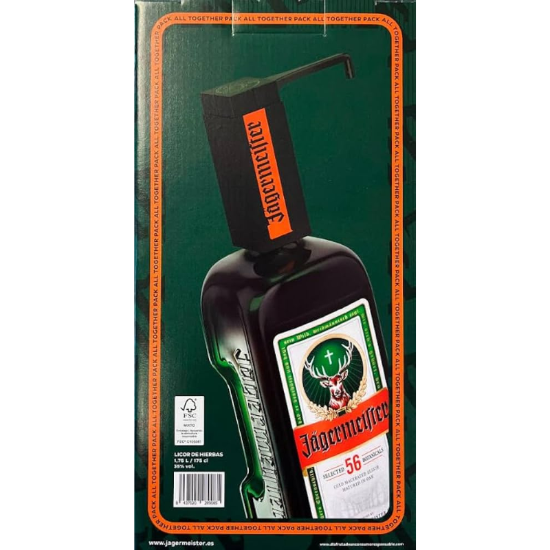JÄGERMEISTER 1,75L. Party Box con dispensador