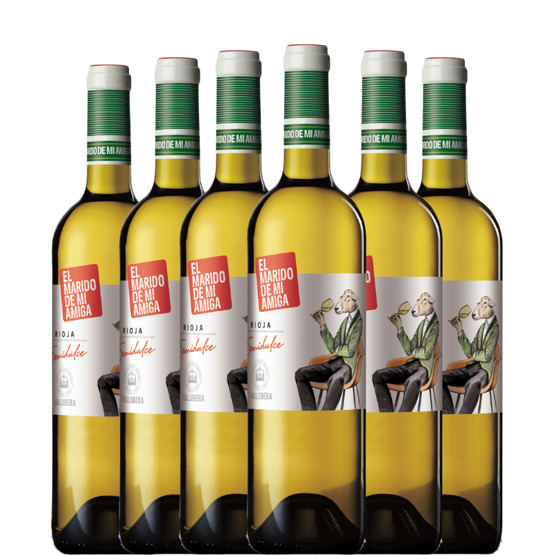 6 botellas de El Marido de mi amiga 2024. Rioja semidulce