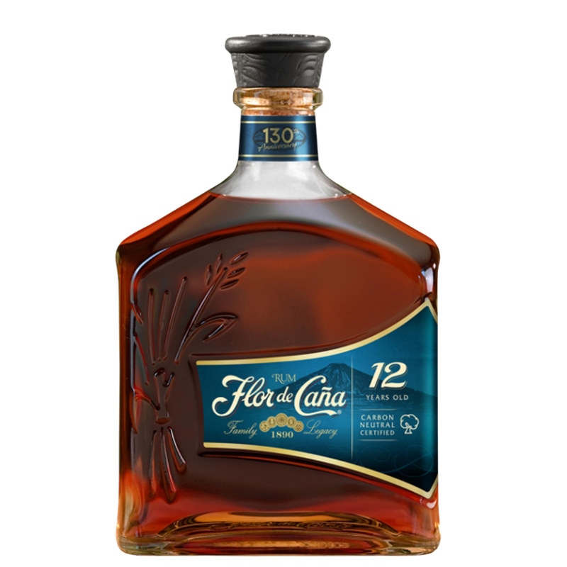 Botella de ron Flor de caña 12 años