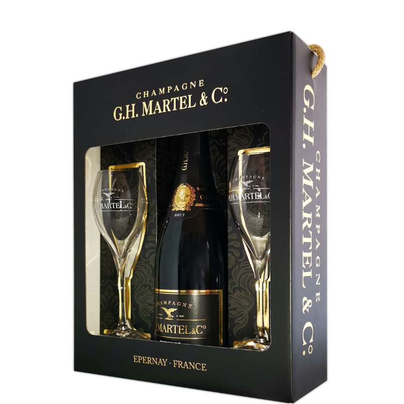 G.H. MARTEL PRESTIGE BRUT + 2 Copas
