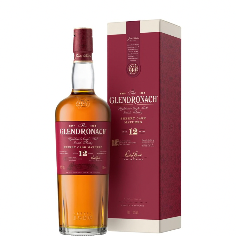 Botella de Glendronach 12 con estuche