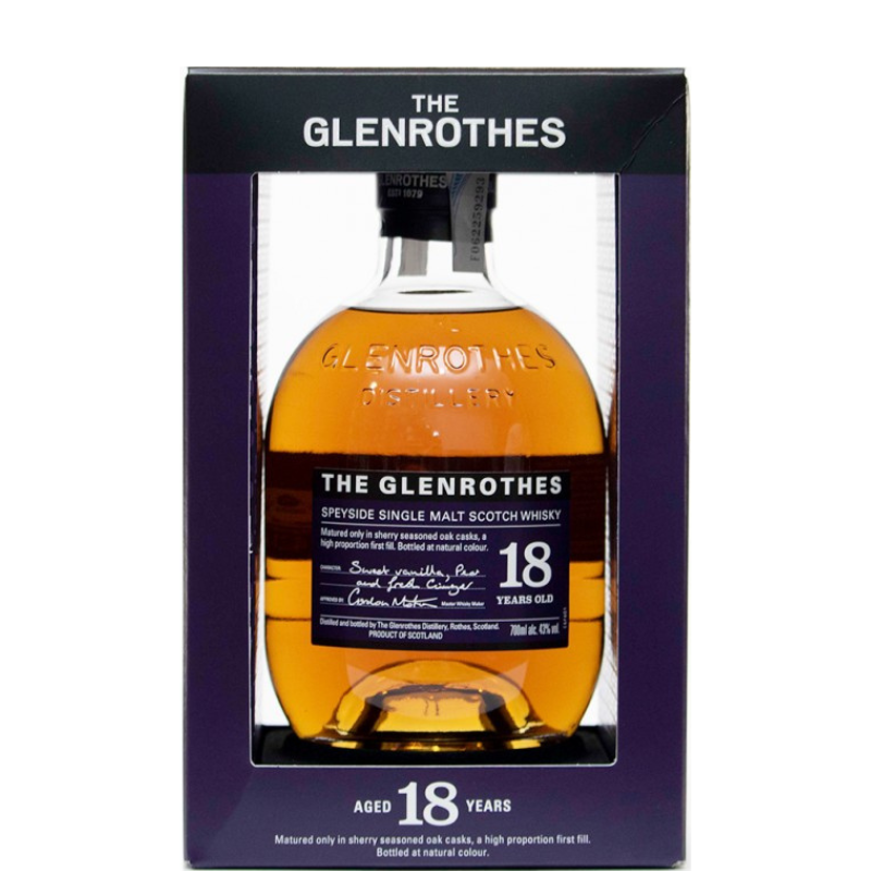 Botella de The Glenrothes 18 Años con estuche