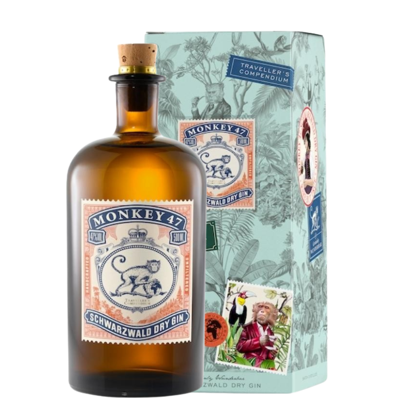 Botella de Monkey 47 Traveler’s Compendium con estuche