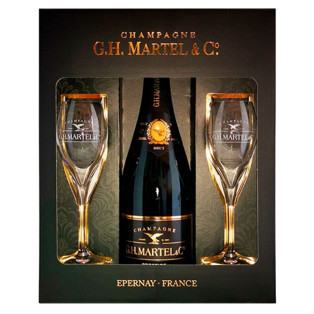 G.H. MARTEL PRESTIGE BRUT + 2 Copas