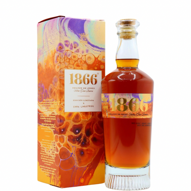 Botella de brady 1866 Solera Gran Reserva edición limitada Emma Lindstrom