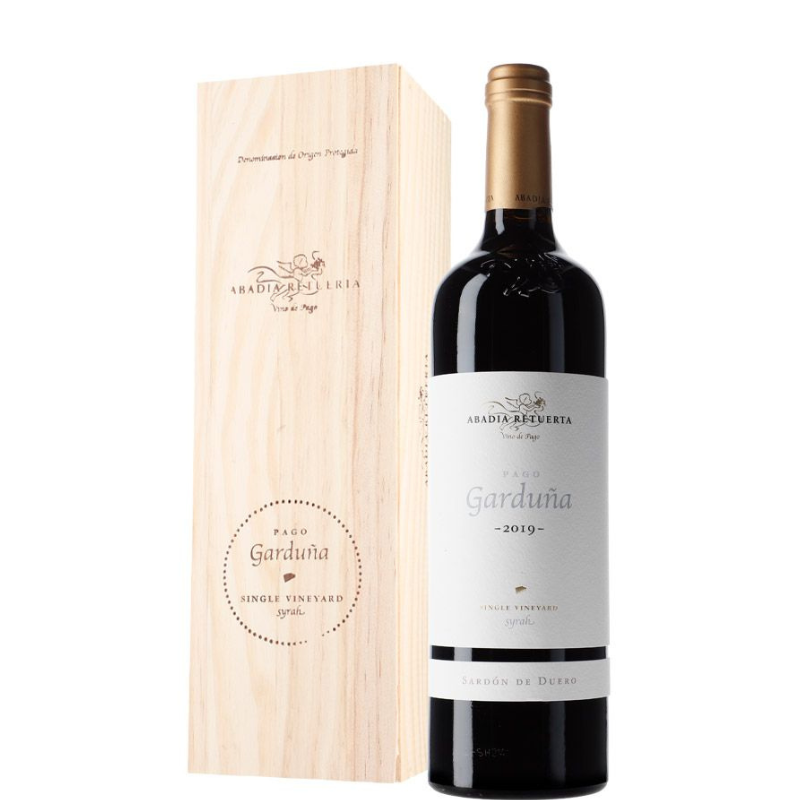 Botellas de ABADIA RETUERTA Pago Garduña 2019 con estuche de madera