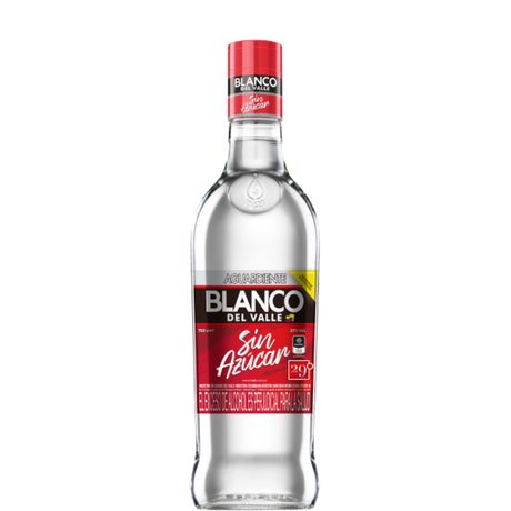 Botella de Aguardiente Blanco del Valle Sin Azúcar