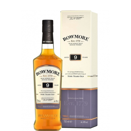 Botella de Bowmore 9 Años con estuche