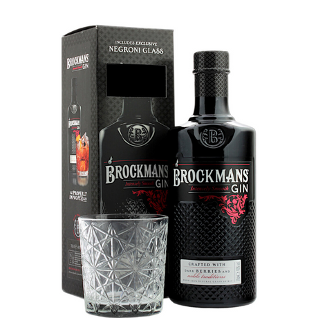 Estuche de Brockman’s con un vaso negroni 
