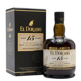 Botella de ron El Dorado 15 años con estuche