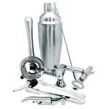 Set de coctelería con base de bambú inox