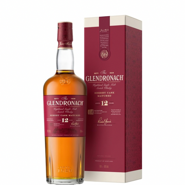 Botella de Glendronach 12 con estuche