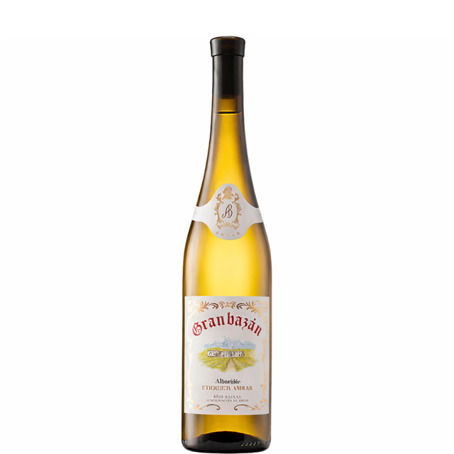 Botella de Granbazan etiqueta ambar