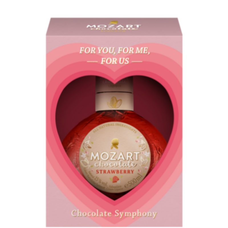 MOZART Chocolate Fresa + caja corazón
