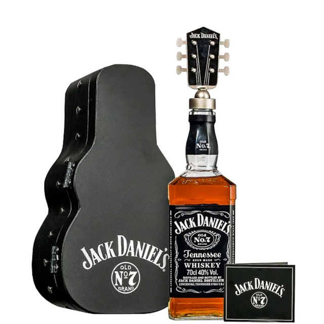 Estuche de Jack Daniel’s con forma de guitarra