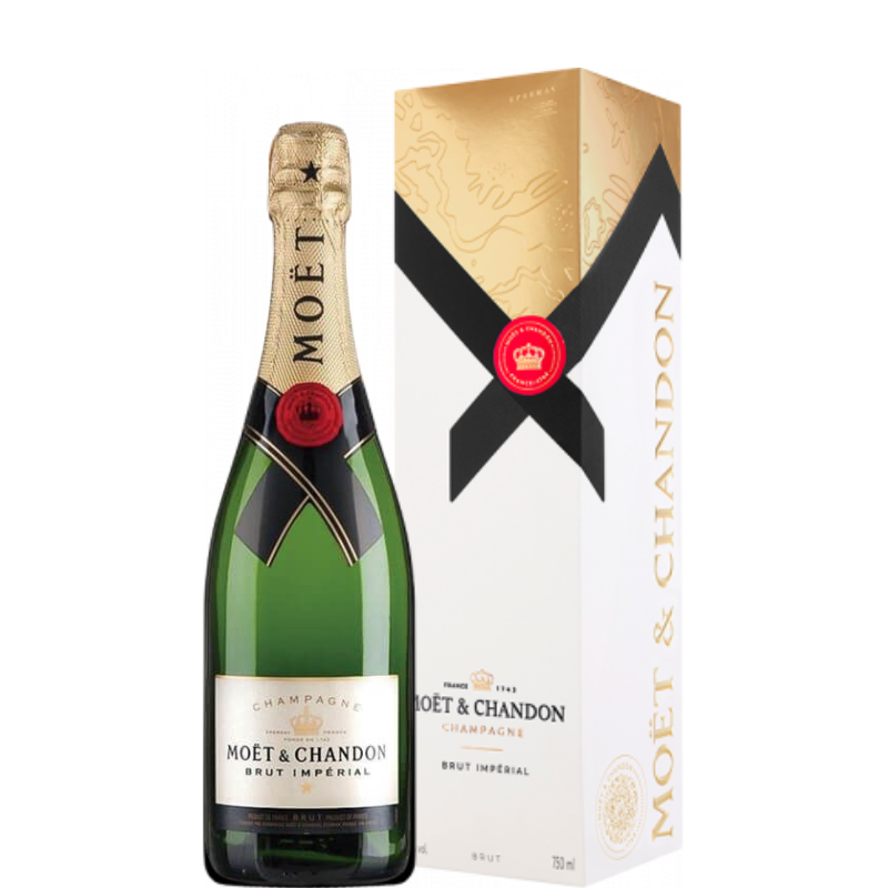 Botella de Moët & Chandon Brut Imperial con estuche
