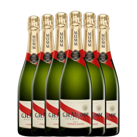 6 botellas de G.H. Mumm Cordon Rouge