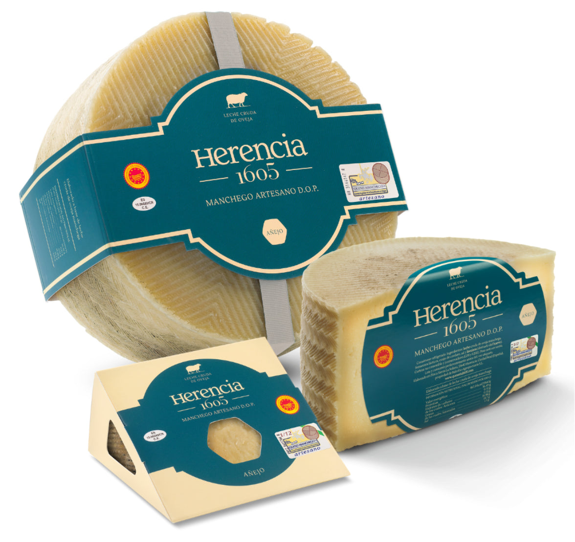 QUESO MANCHEGO HERENCIA 1605 Añejo maduracion minima 10 meses