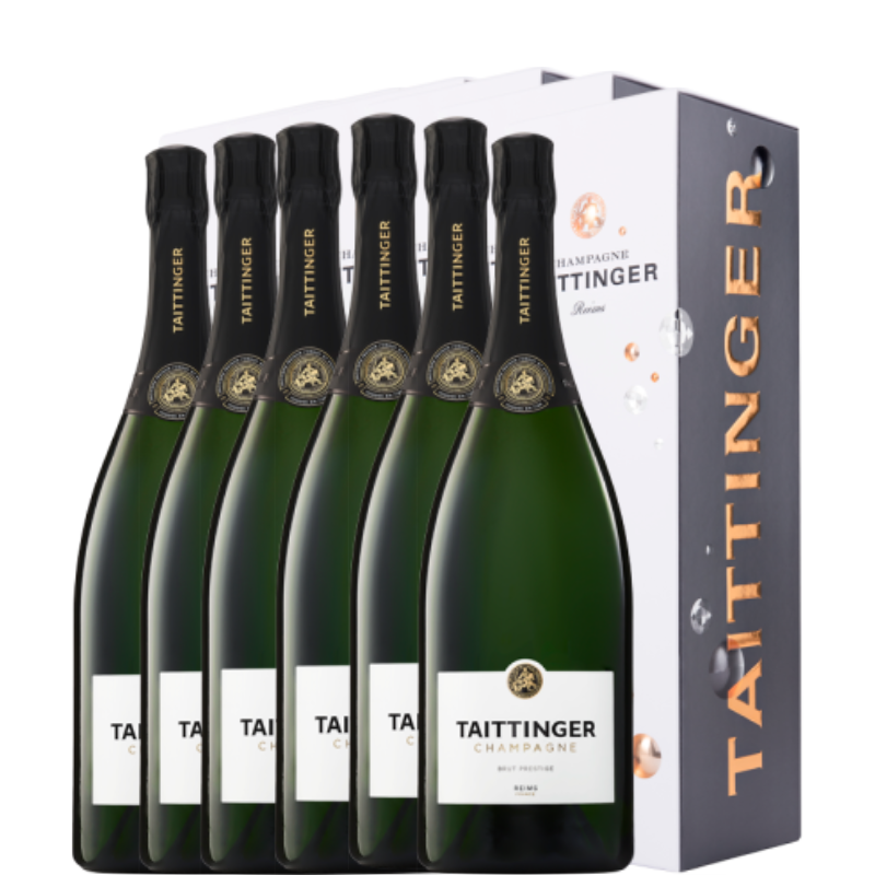 TAITTINGER Brut Prestige x6 botellas con estuche
