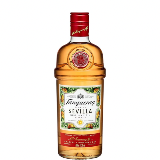 Botella de Tanqueray flor de Sevilla 