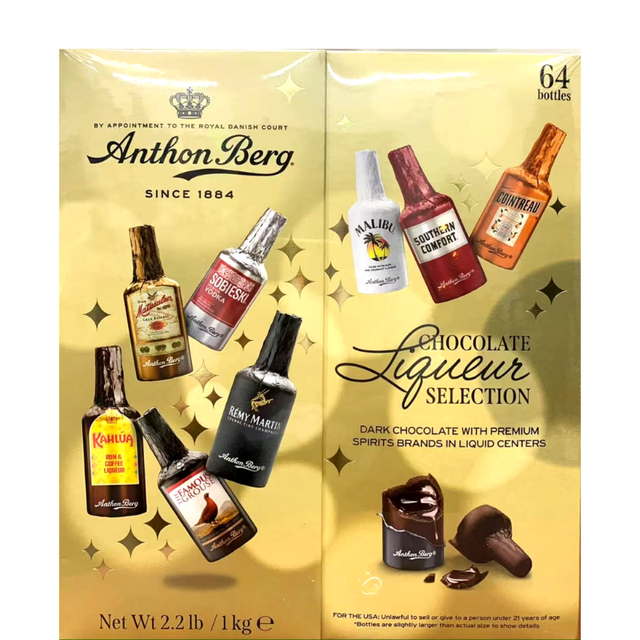 Caja de bombones de chocolate con licor Anthon Breg