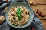 Mushroom and chicken risotto